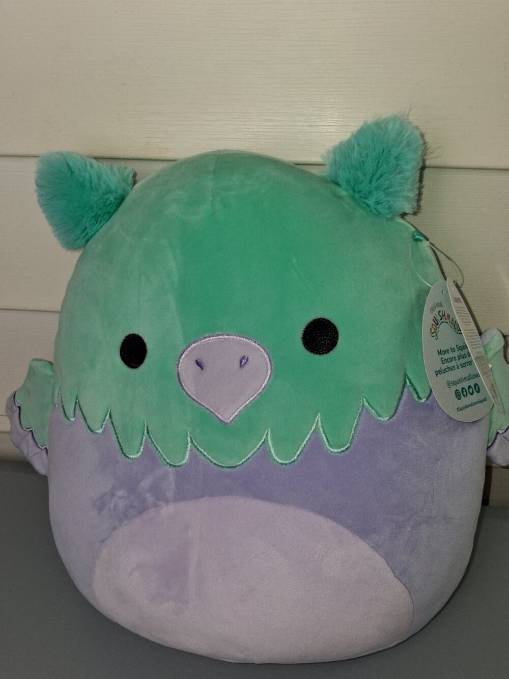 Squishmallows 16" Aqua and Purple Griffin Large Plush